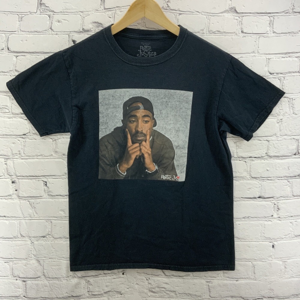 Poetic‎ Justice Tee Shirt Sz M Black Tupac Rapper